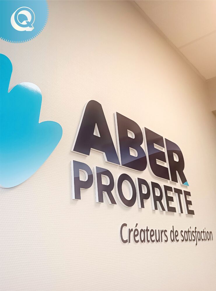 SIGNALETIQUE INTERIEURE "ABER Propreté"